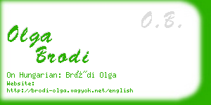 olga brodi business card